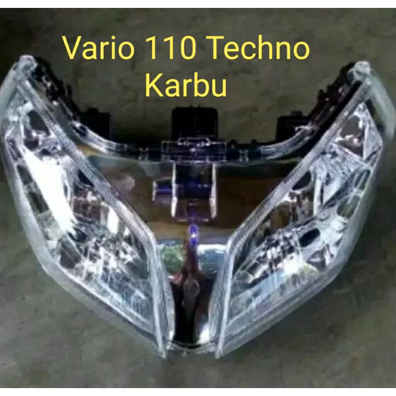 Reflektor Plus Mika Lampu Depan Vario 110 Techno Karbu / Reflektor Plus Mika Honda Vario 110 Lampu D