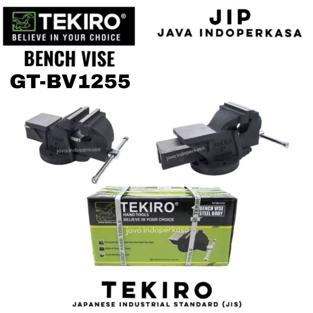 TEKIRO GT-BV1255 bench vise 10 inchi ragum / catok meja / besi penjepit / tanggem