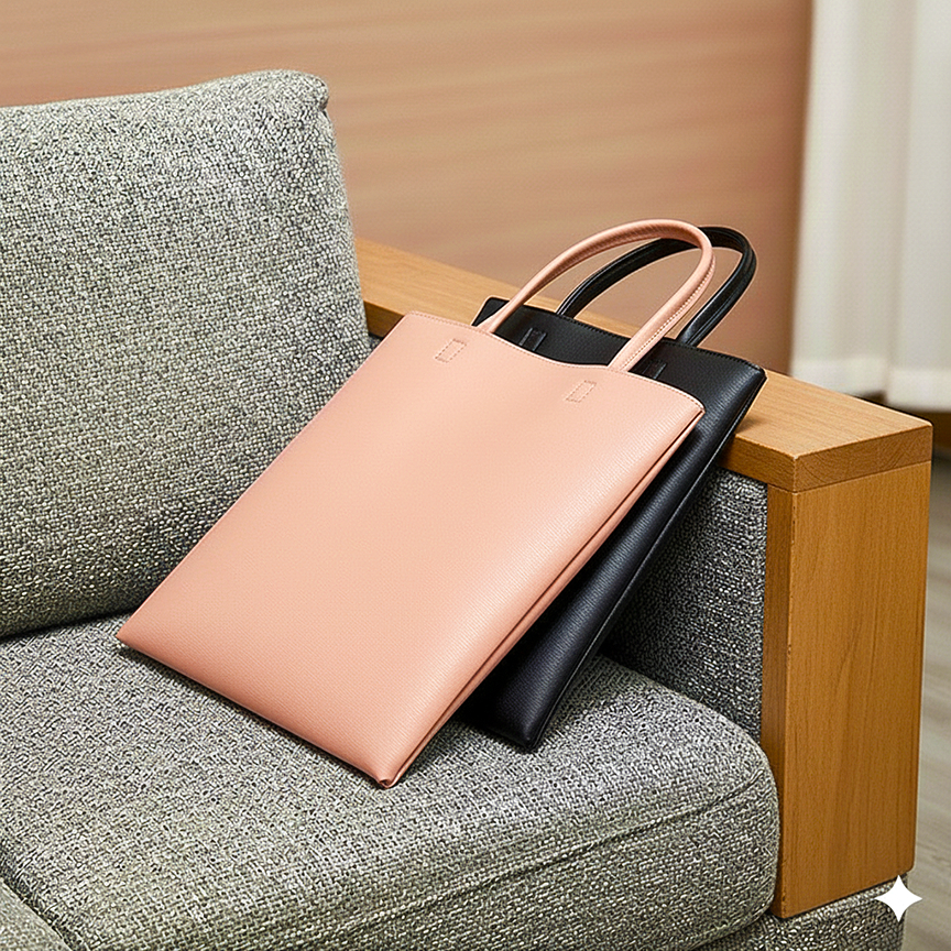 TOTE BAG WANITA KULIT POLOS TERBARU MINISO