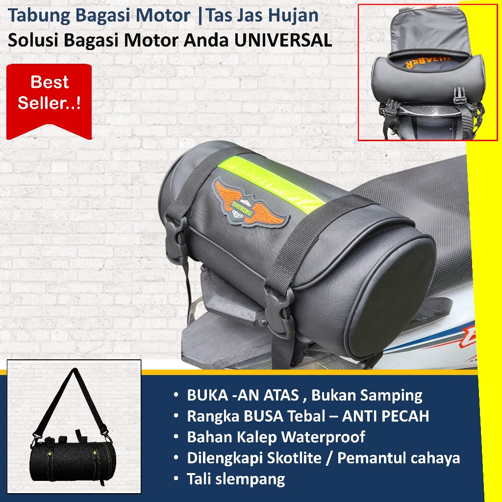 Tabung Jas Hujan Bagasi motor Tas Jas Hujan Besar - Jumbo Exclusive Tail Bag