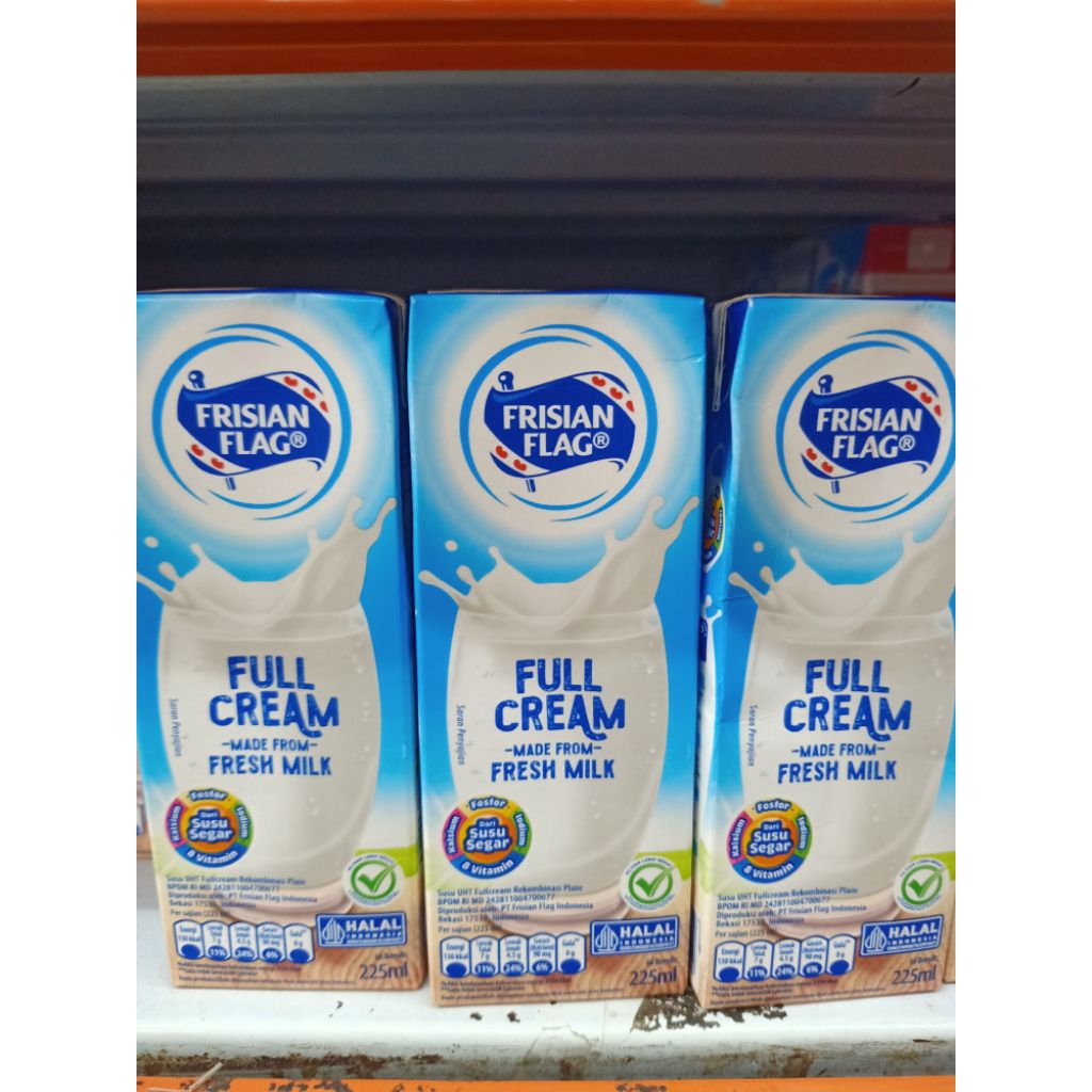 Susu full cream cair bendera Frisian flag 225ml