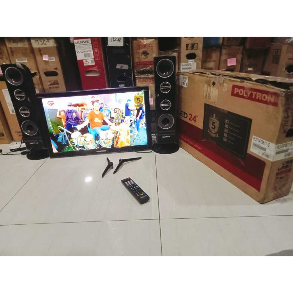 TV LED Polytron tower 24 Inch HD Analog TV HDMI USB Kondisi bekas masih segel 6289F