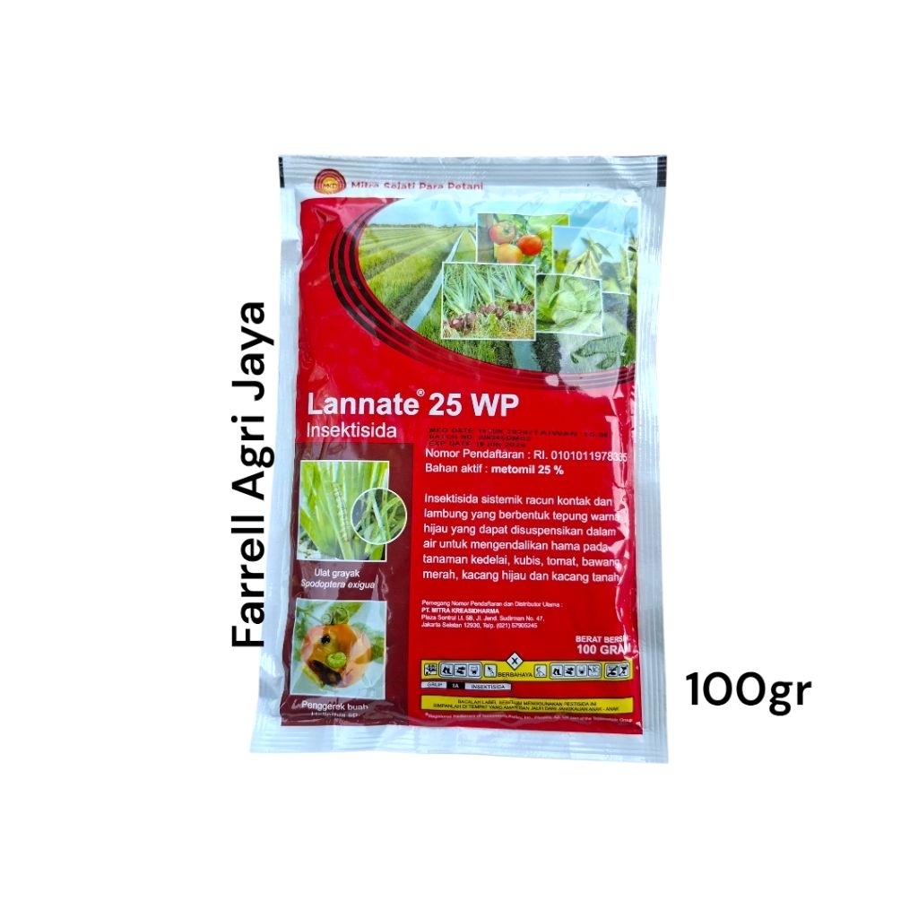 LANATE 25WP 100GR INSEKTISIDA ULAT KROP PENGHISAP DAUN