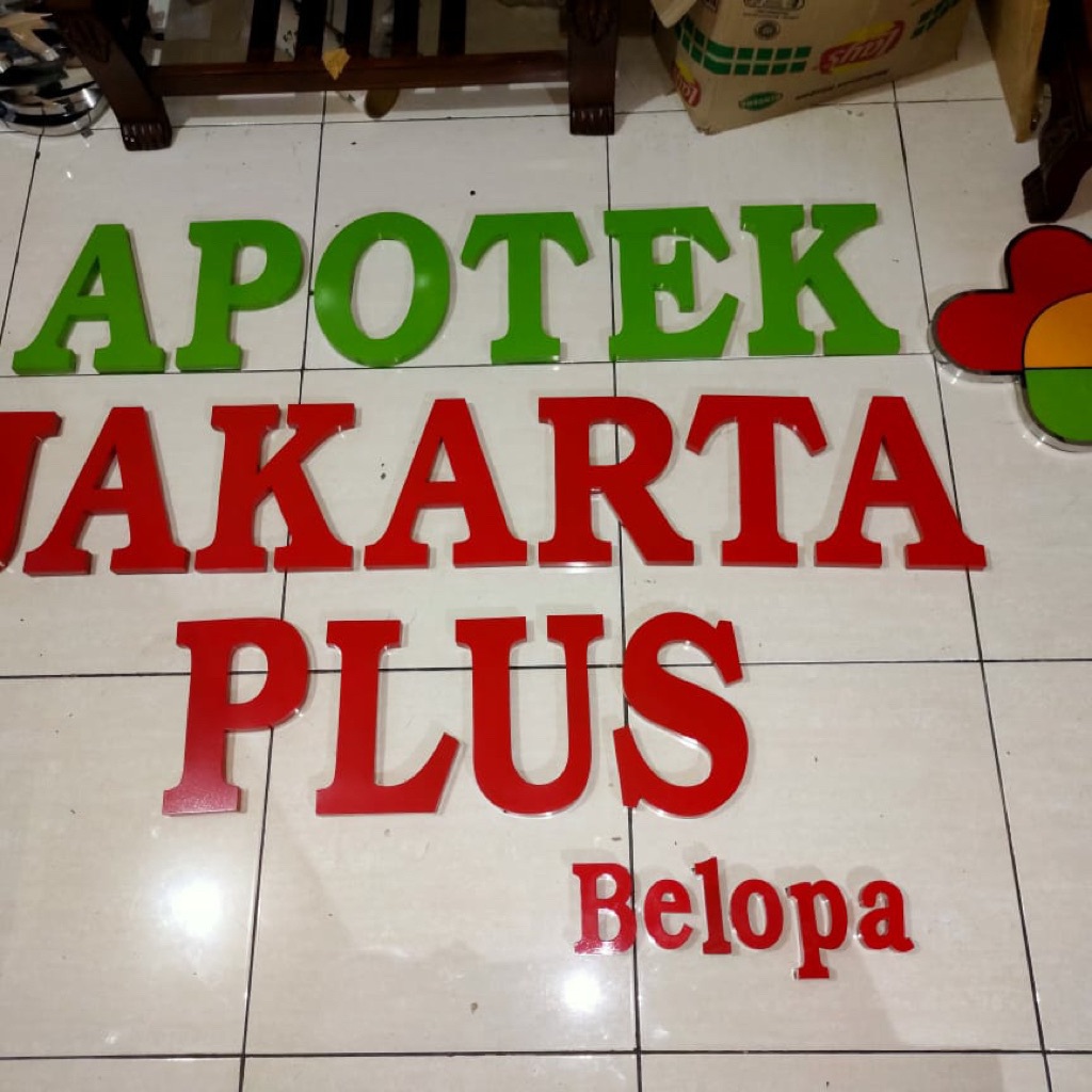 huruf timbul galvanis warna