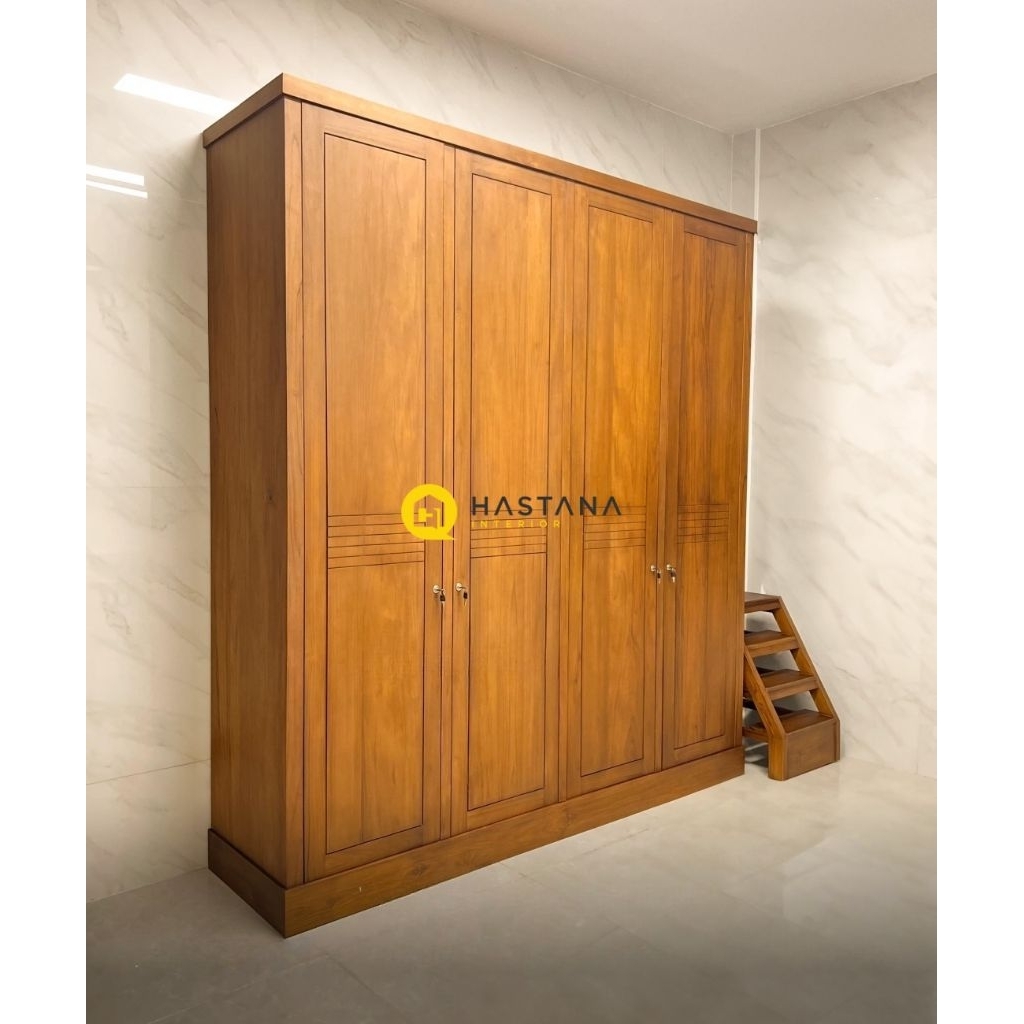 lemari pakaian kayu jati lemari kayu minimalis lemari pakaian 4 pintu lemari kayu jati jepara