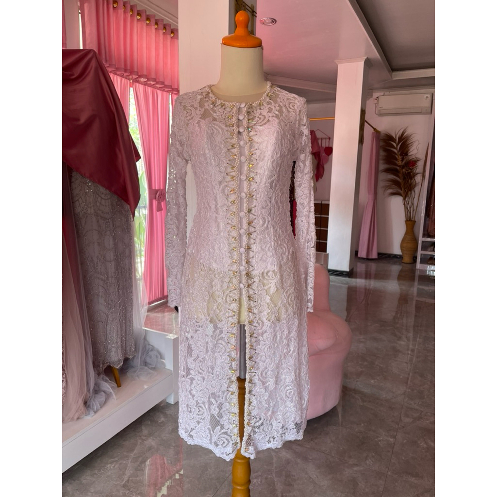 kebaya akad putih pengantin preloved