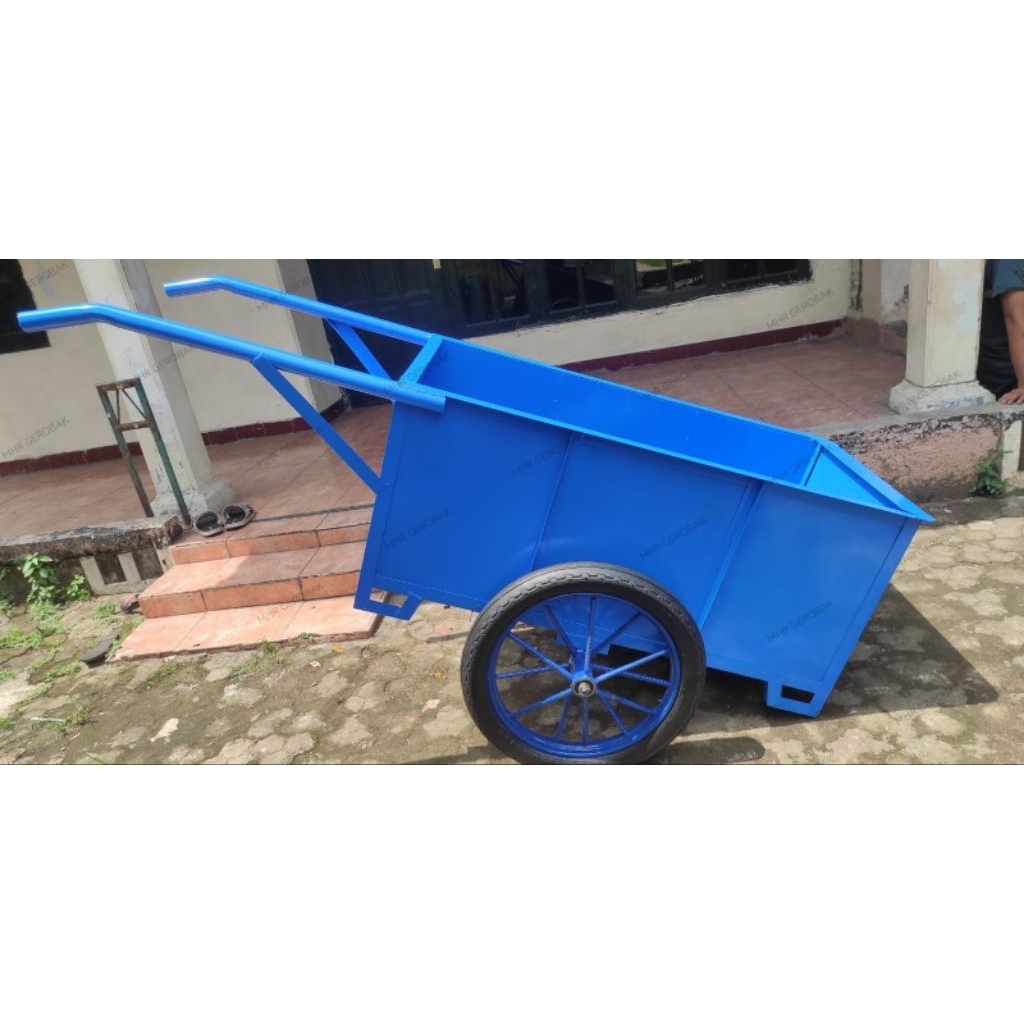 gerobak besi gerobak pasir gerobak dorong untuk angkut material ukuran 120x60x50