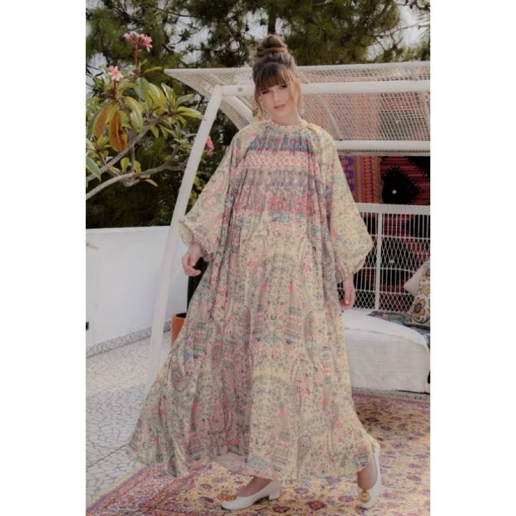 NEW BENANG JARUM-BOHEMIA PLEATED DRESS