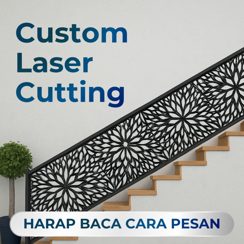 Laser Cutting Pagar Rumah Minimalis Stainless Besi Custom Desain