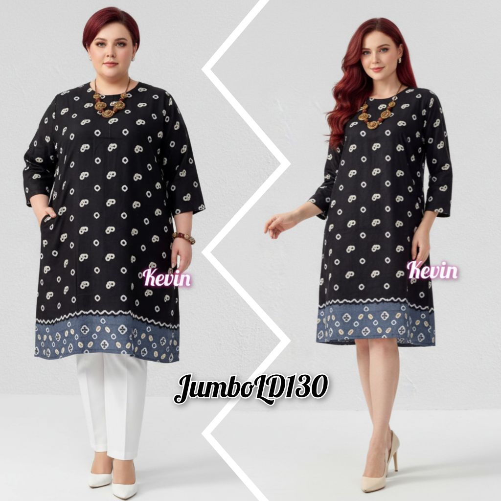 Tunik Batik Wanita Kantor Warna Soft Baju Atasan Wanita Kantor Ukuran XS S M L XL XXL 3XL 4XL Tunik 