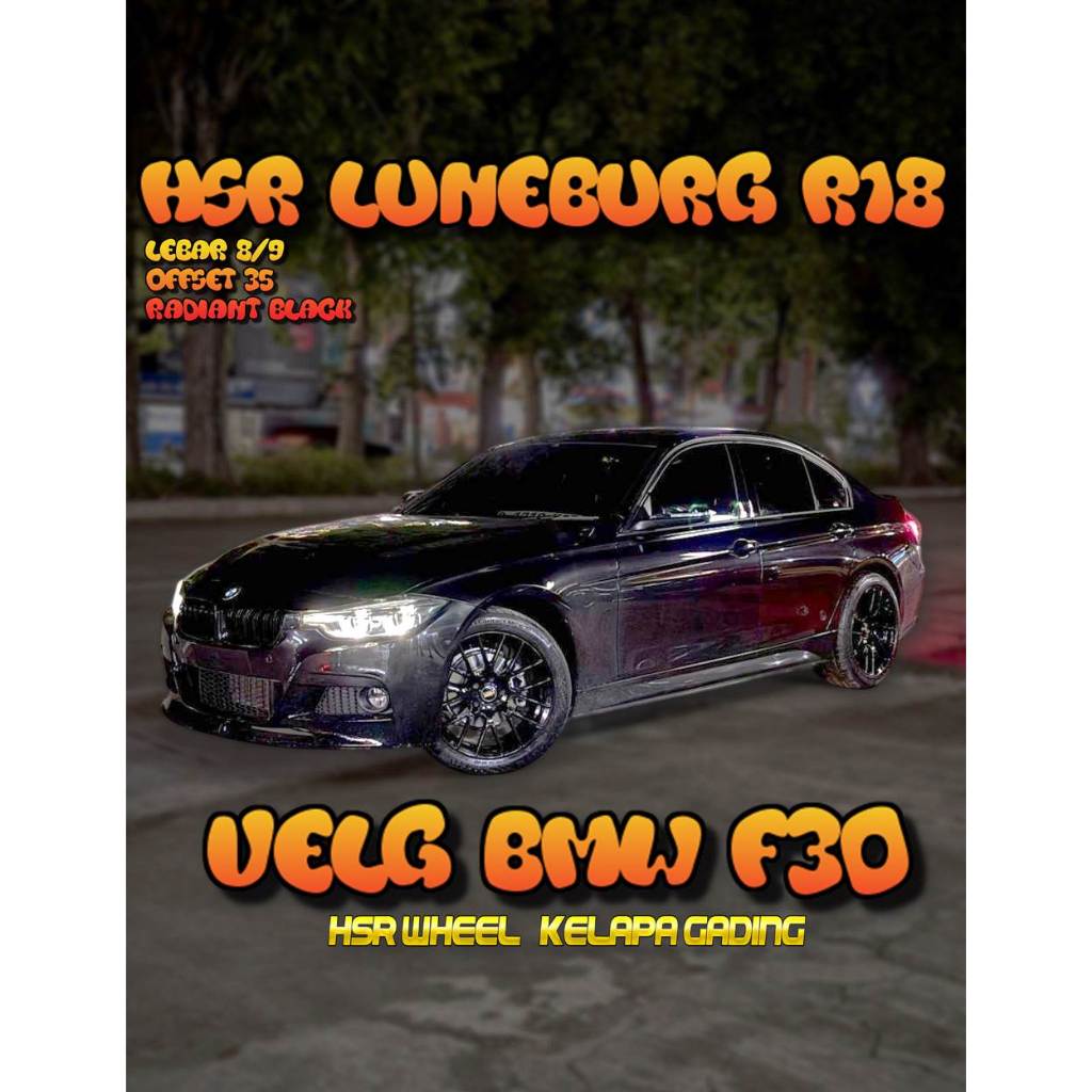 Velg BMW F30 R18 HSR LUNEBURG 5X120 RADIANT BLACK | Velg Racing BMW f30 velg byd seld - hsr wheel