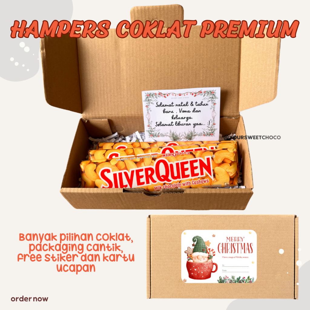 HAMPERS COKLAT SILVERQUEEN GIFT BOX HADIAH VALENTINE/HARI KASIH SAYANG/ULANG TAHUN/I LOVE YOU/ANNIVE