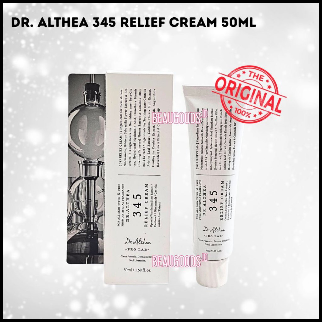 DR. ALTHEA 345 Relief Cream – Krim Pelembap Korea Vegan untuk Kulit Iritasi & Kemerahan