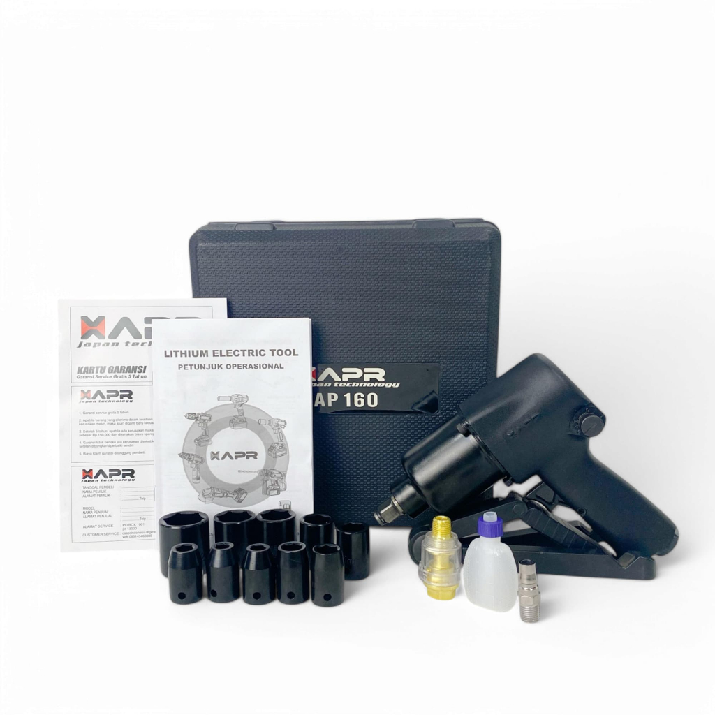 XAPR AP160 Air Impact Impek Angin 1/2Inch Pembuka Baut Angin Kompresor Bengkel Motor Mobil GARANSI