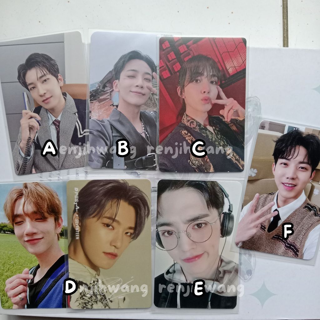 PC Photocard Seventeen Jeonghan, Wonwoo, Joshua, Dino, Seungcheol (Scoups) face the sun, fts, fml, d