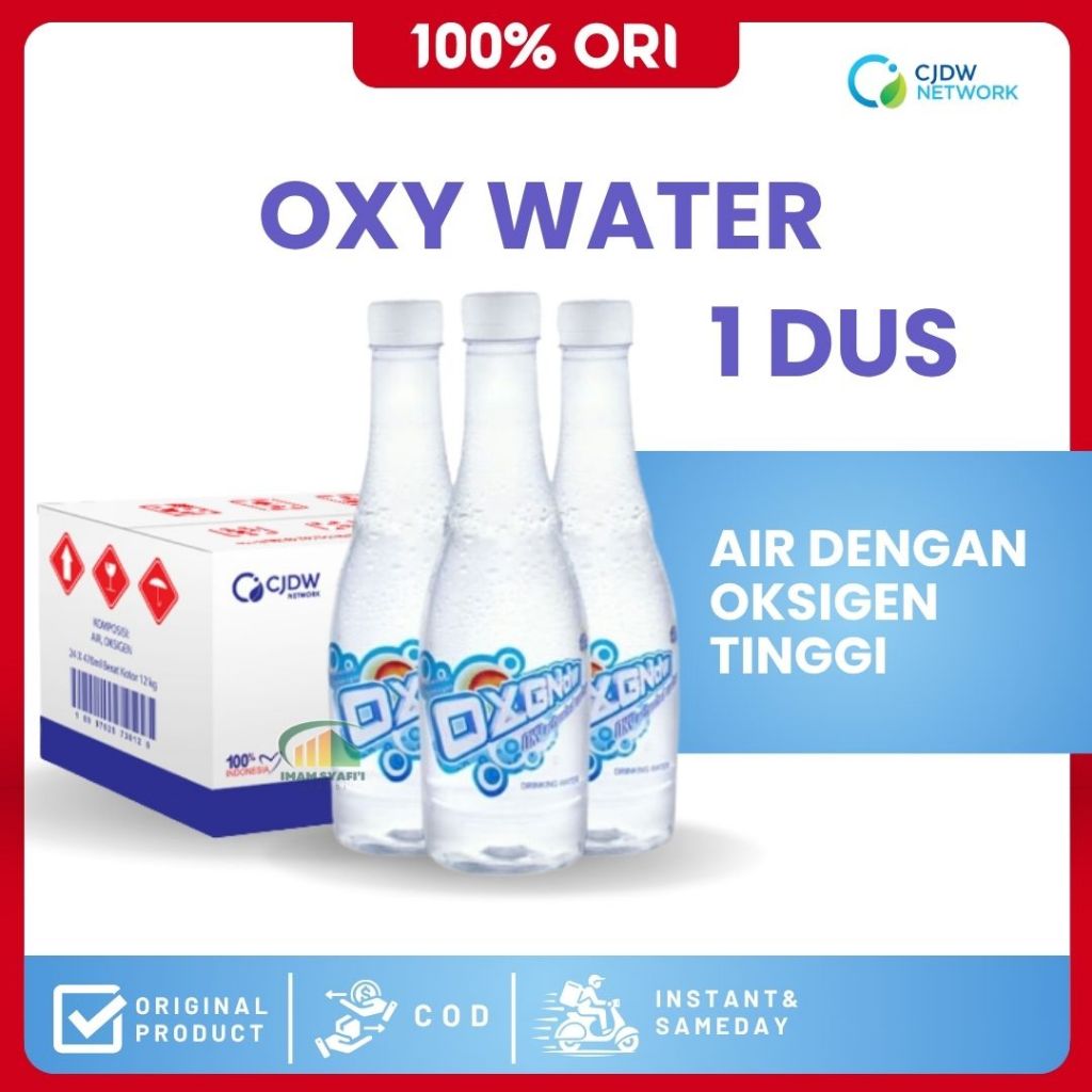Air Oxy Water 1 Dus Original 24 botol Air Minum Oxygndw CJDW Oxygen Drinking Water