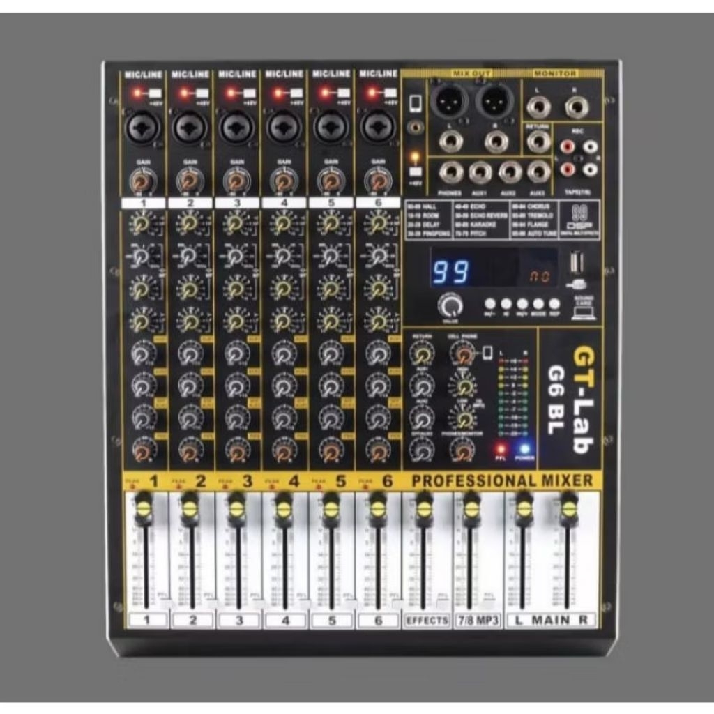Mixer 6 Channel GTLAB G6 BL. Gt-lab 6 Channel
