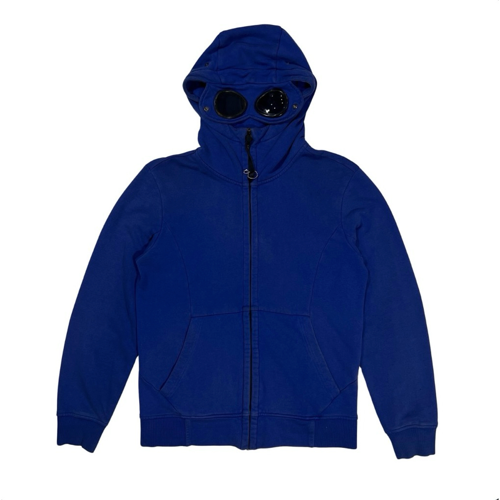 CP COMPANY GOGGLE COTTON FLEECE BLUE