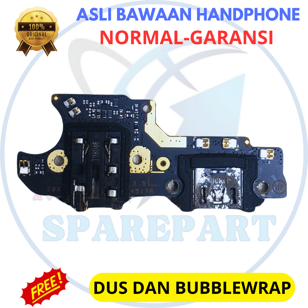 Board papan konektor cas / flexible charger hp realme c21y - c25y asli original copotan cabutan bawa