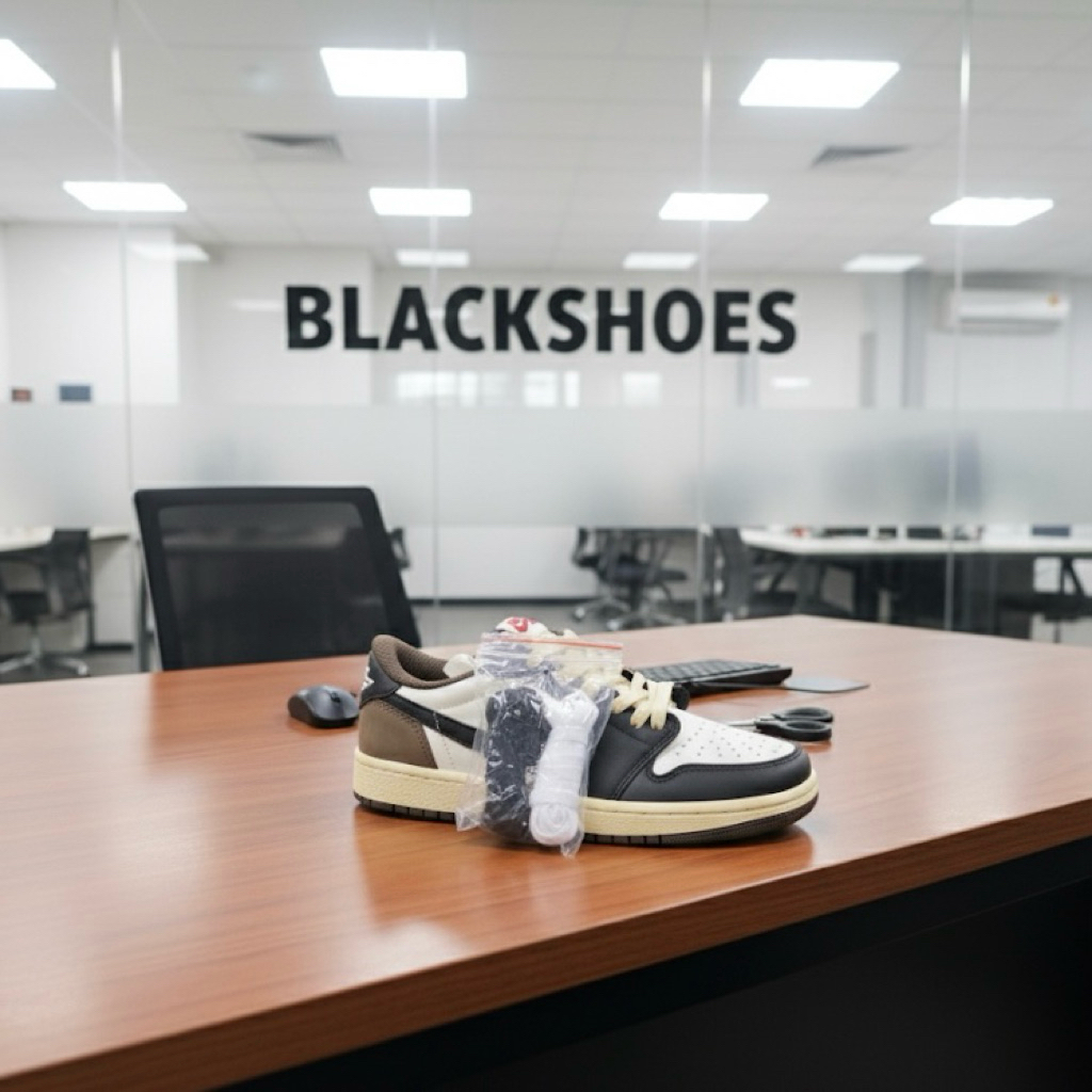 Blackshoes Aj1 low dark mocha black