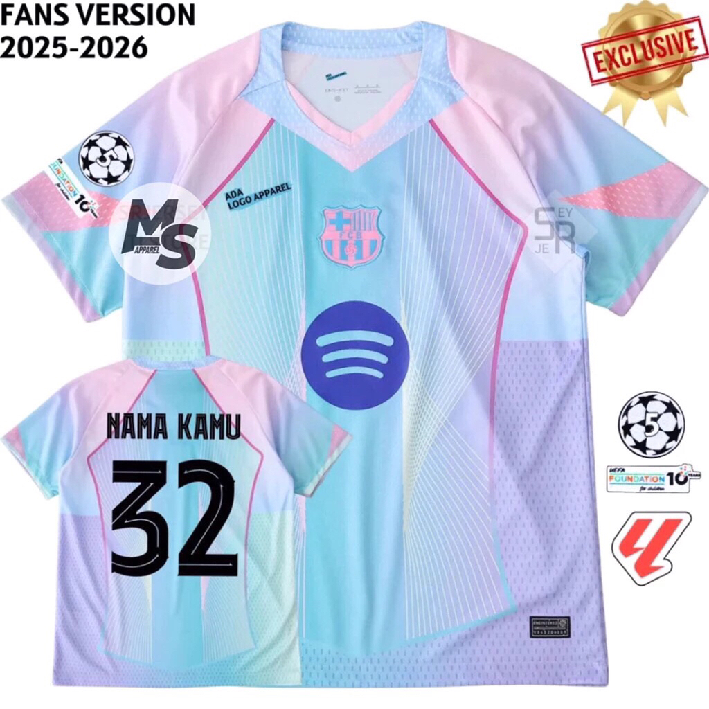 Jersey Barcelona Special Edition Pink Tosca 2025/2026 Terbaru G0 High Quality