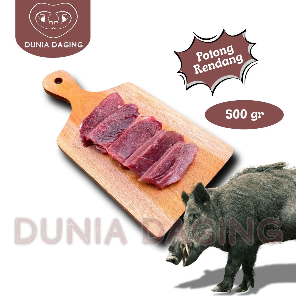 Daging Babi Hutan - POTONG RENDANG / FILLET - Daging Celeng - 500 gram