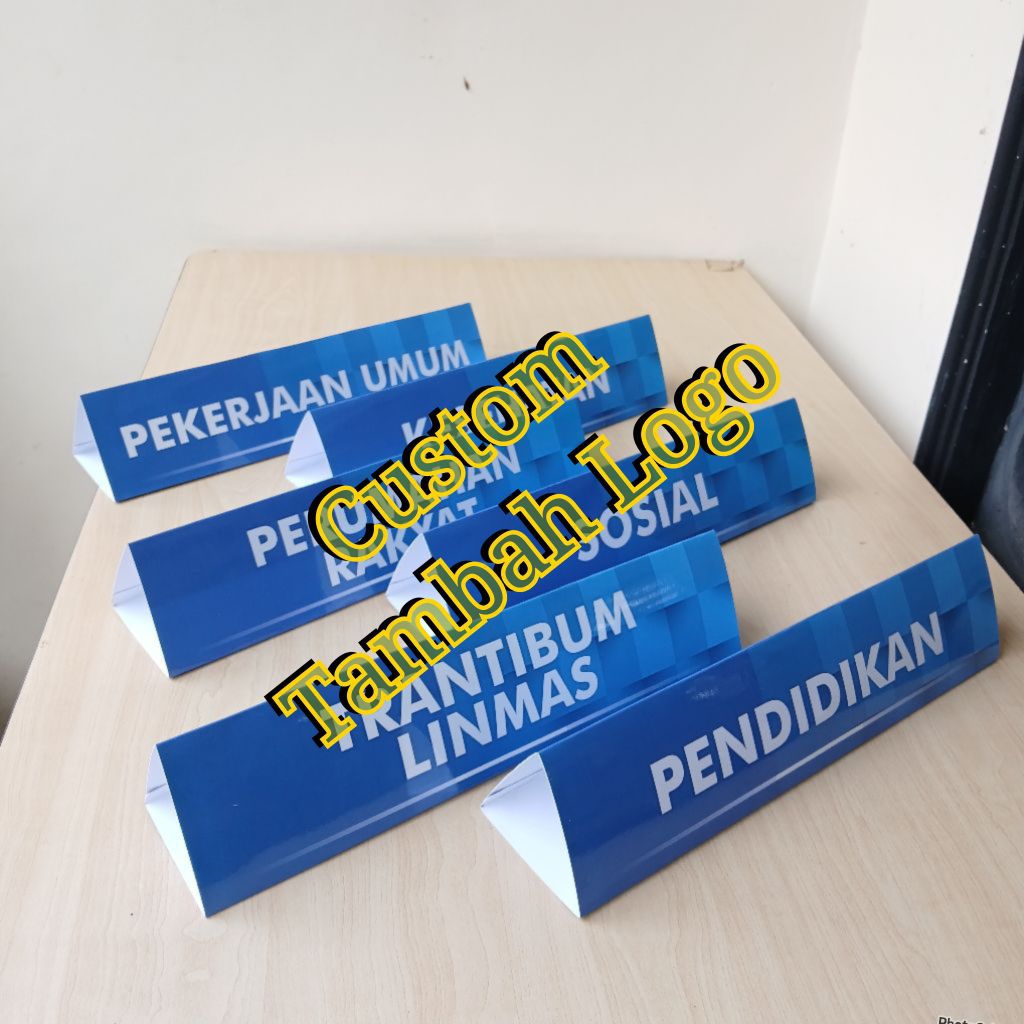 Custom Tambah Logo - Paket Papan Meja Posyandu 6 SPM - Posyandu 6 SPM Bahan Ivory