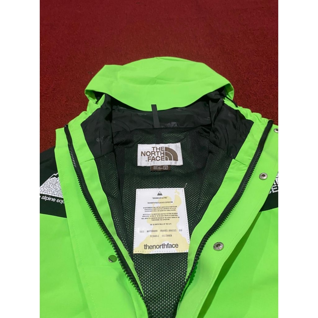 NEW BRANDED *TNF* ORIGINS MOUNTAIN JACKET DRYVENT SAFETY GREEN ( NO COD ) SIZE XL