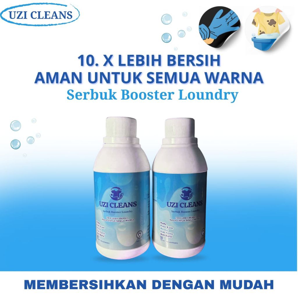 Uzi clien pembersih noda pakaian serbuk uzi clean