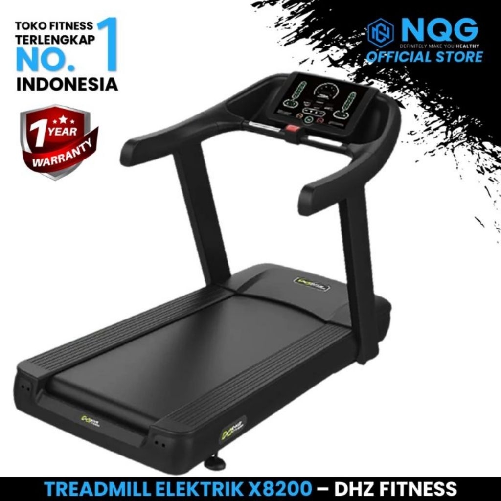 Alat Olahraga Baru Gym Angkat Beban Fitness DHZ Treadmill Listrik Elektrik X8200 Mesin Latihan Komer