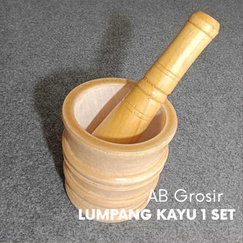 LUMPANG KAYU MURAH / LUMPANG KAYU TRADISIONAL / TUMBUK KAYU KECIL / ALAT PENUMBUK KECIL