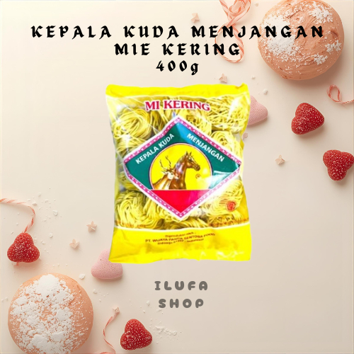 MIE GULUNG KERING CAP KEPALA KUDA MENJANGAN 400gr