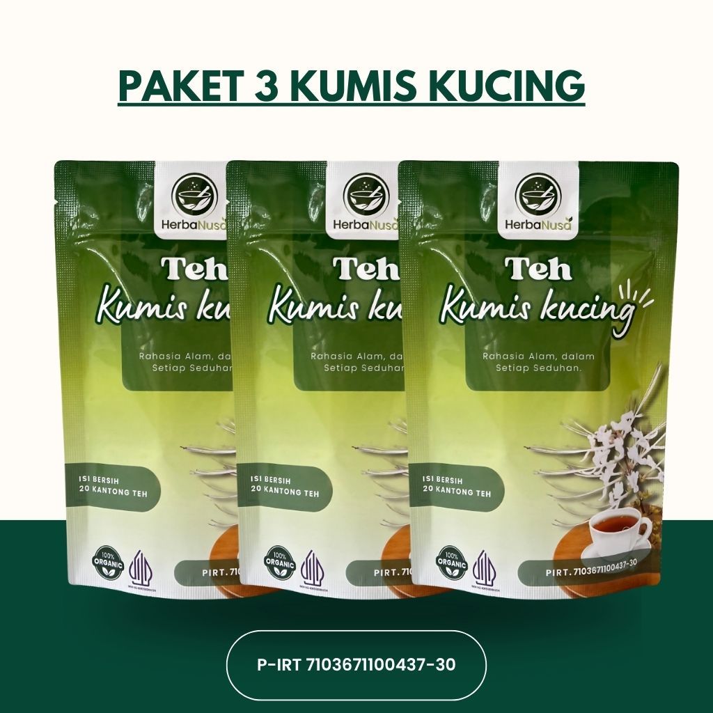 Herbanusa Paket 3 Teh Kumis Kucing 20 Tea Bags