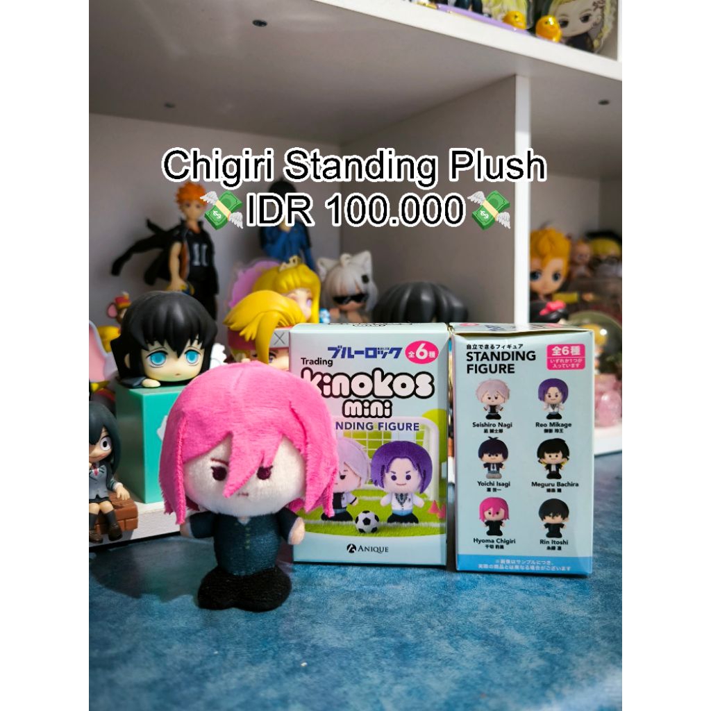 Itoshi Rin Chigiri Hyoma Blue Lock Trading Kinokos Mini Standing Figure Plush