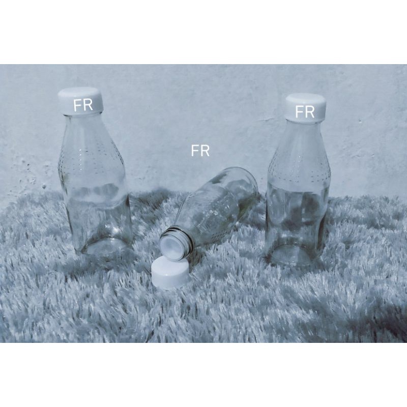 botol kaca polos 150ml botol bening tutup plastik