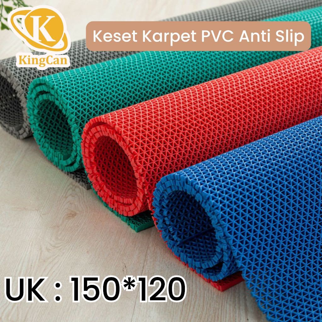 Keset Kamar Mandi Anti Slip PVC Jaring Tebal 6mm - Anti Genangan Air Cocok Outdoor & Tempat Wudhu