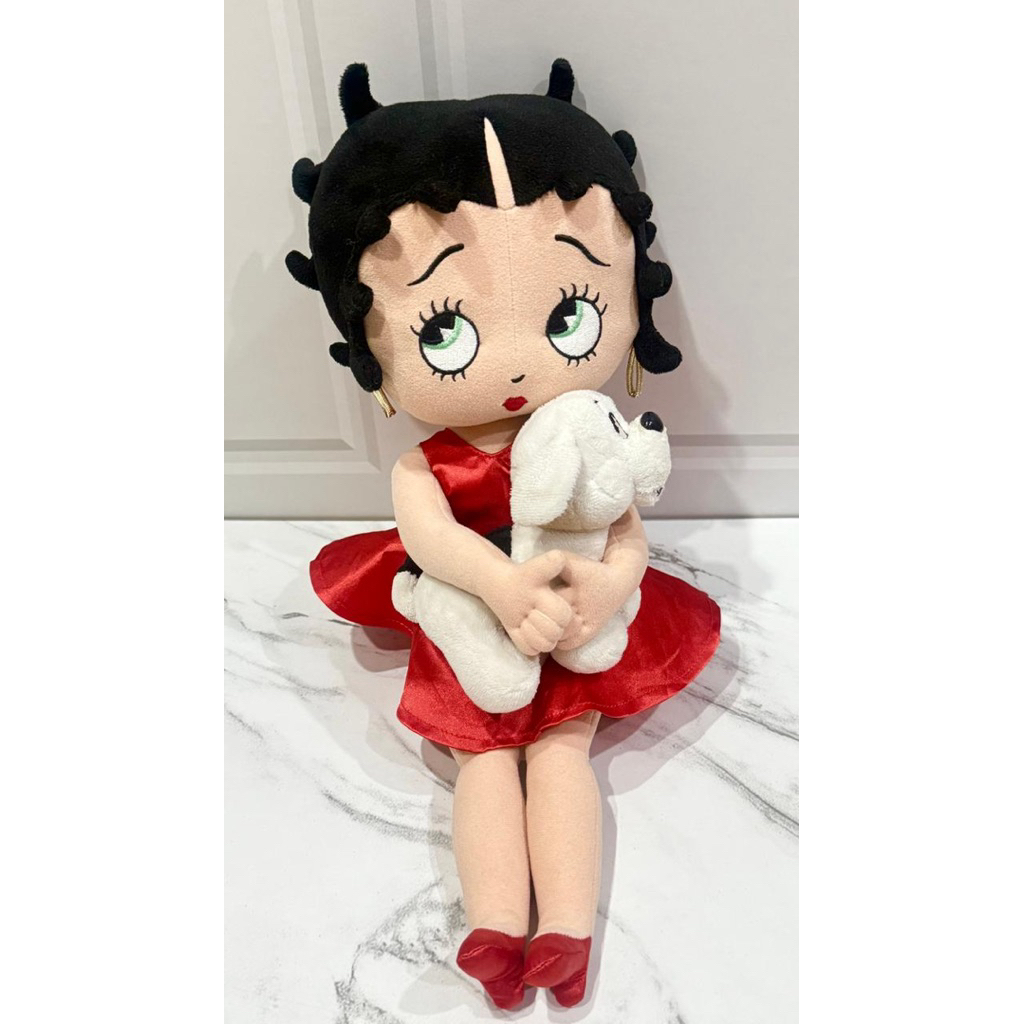 Boneka Plushie Betty Boop With Pudgy (Betty Boop’s Dog) Betty Boop