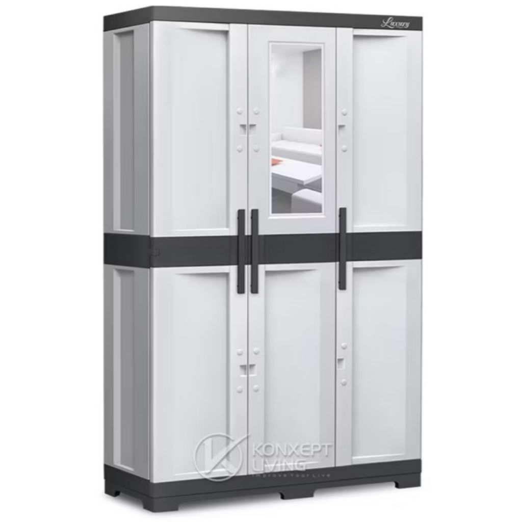 Lemari Pakaian Plastik 3 Pintu Luxury Tabitha