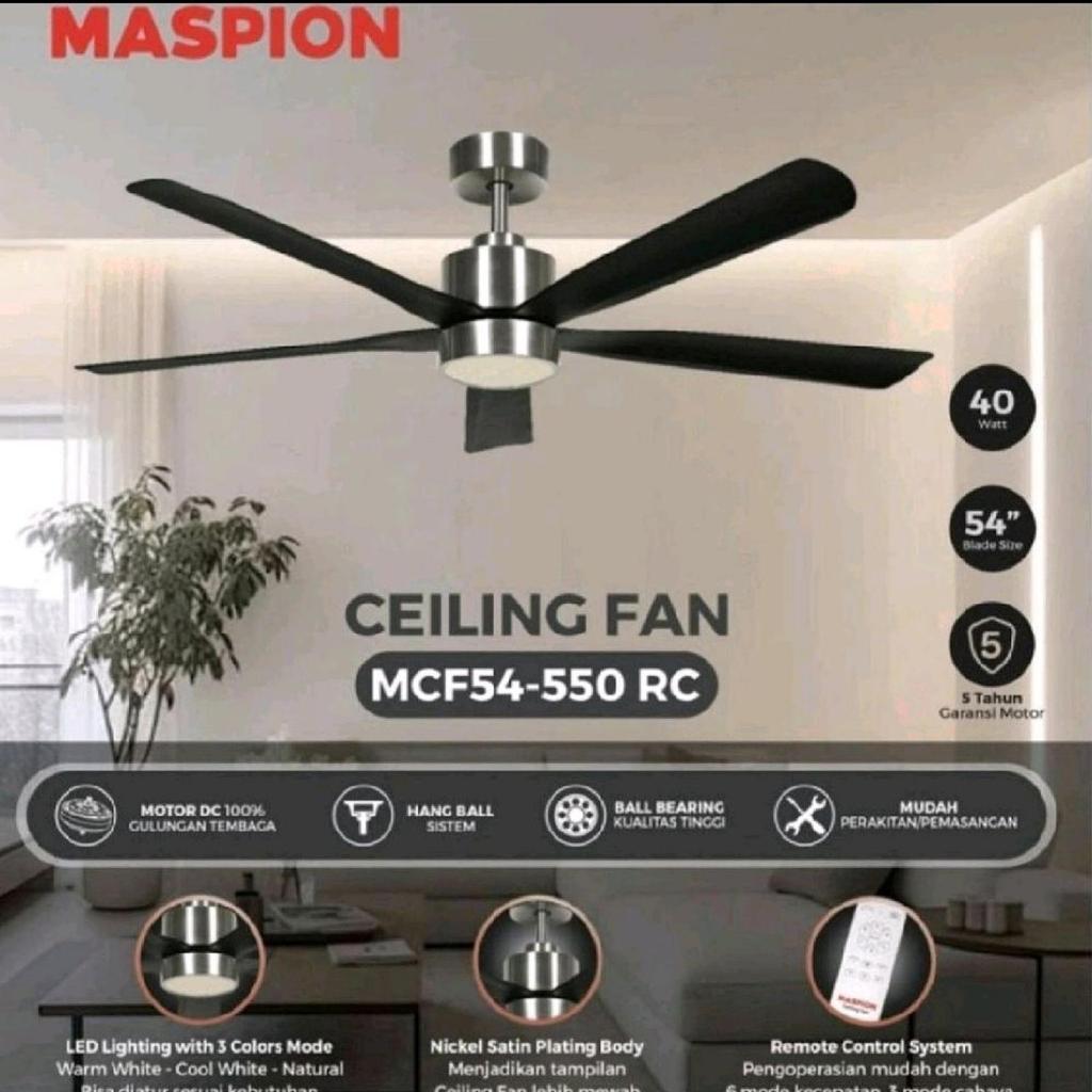 MASPION CEILING FAN REMOTE MCF 54 550 RC KIPAS ANGIN PLAFON 54 INCI MCF54-550RC