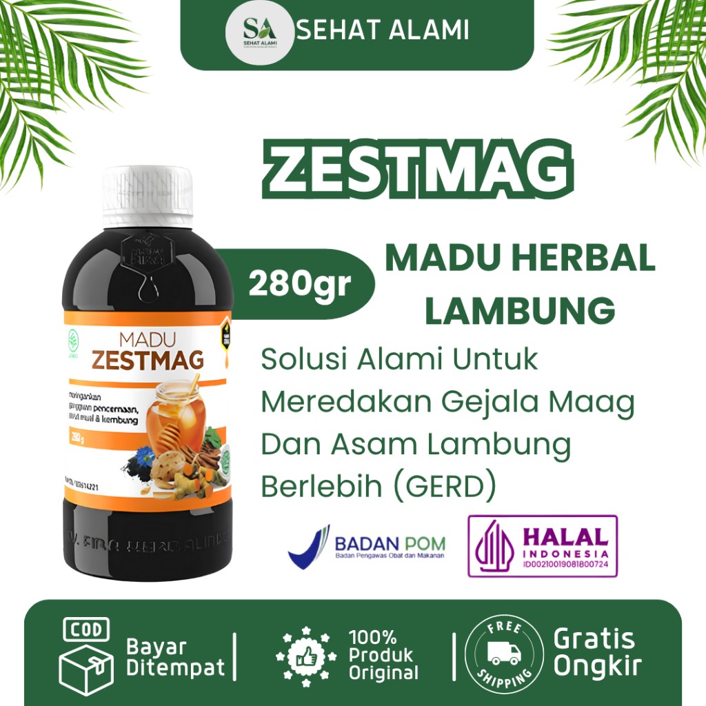 Madu Zestmag Asli Original 100% Obat Asam Lambung Madu Zetmag Madu Lambung