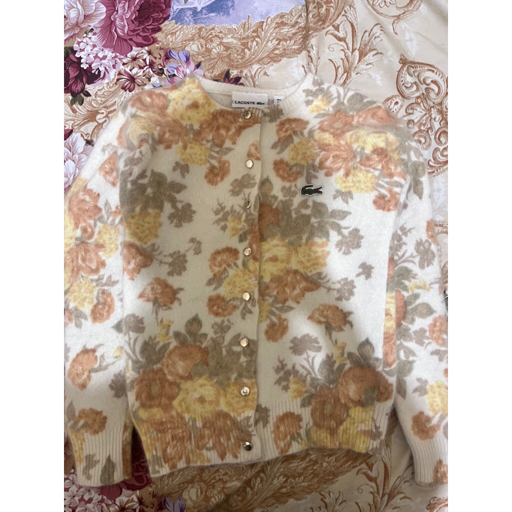 LACOSTE FLORAL VINTAGE CARDIGAN WOMEN