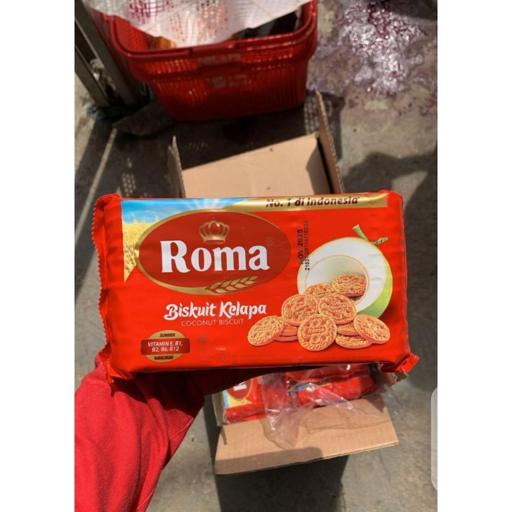1 dus/karton isi 28 pcs biskuit Roma kelapa 300 gr pusat grosir sembako jajanan murah bandung bisa k