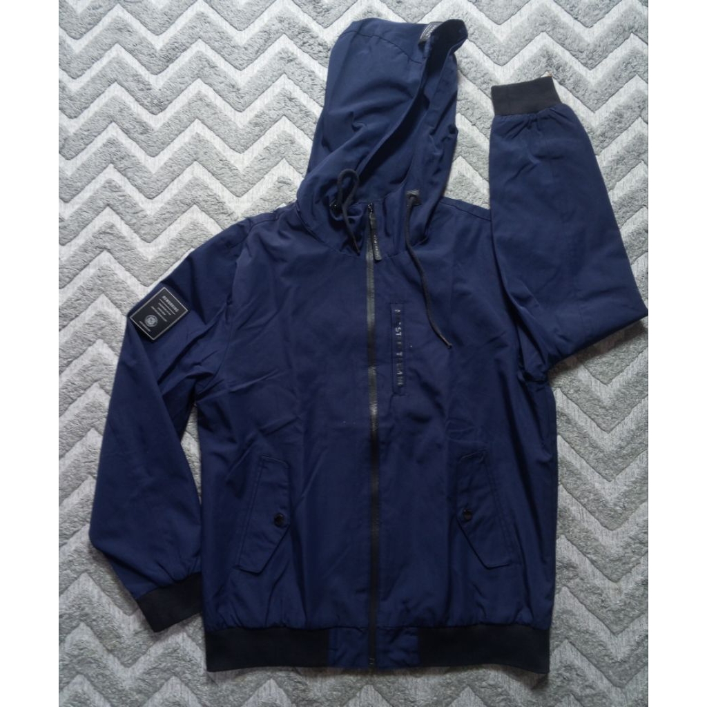 Jaket urban crew with litmus bomber hoodie outdoor windbreaker unisex