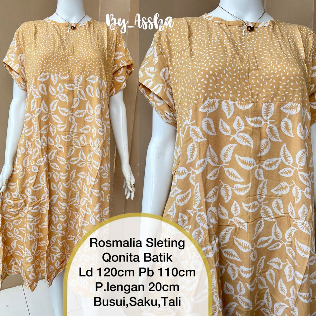 Qonita Daster Batik Pekalongan Rosmalia Sleting