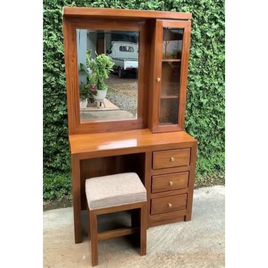 meja rias kamar tidur minimalis/meja rias minimalis/meja rias minimalis estetik+kursi/meja rias kayu