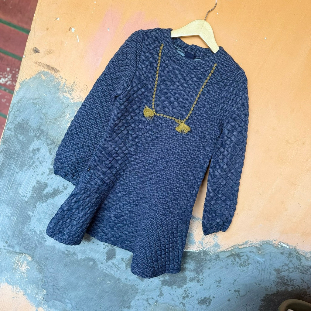 dress anak bohemian tebal 6-7 tahun