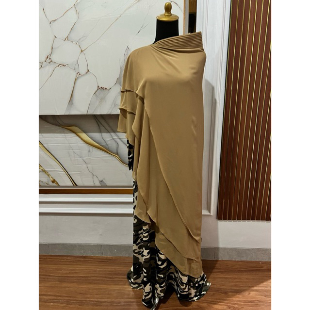 PL Set Gamis Army Look + Khimar
