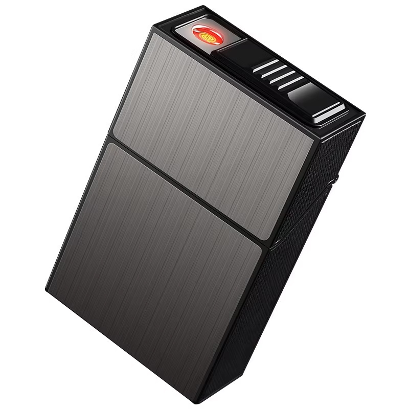 Kotak Rokok - Kotak Rokok Cigarette - Kotak Rokok Dengan Pemantik Yang Bisa Dicas - Korek Api Elektr