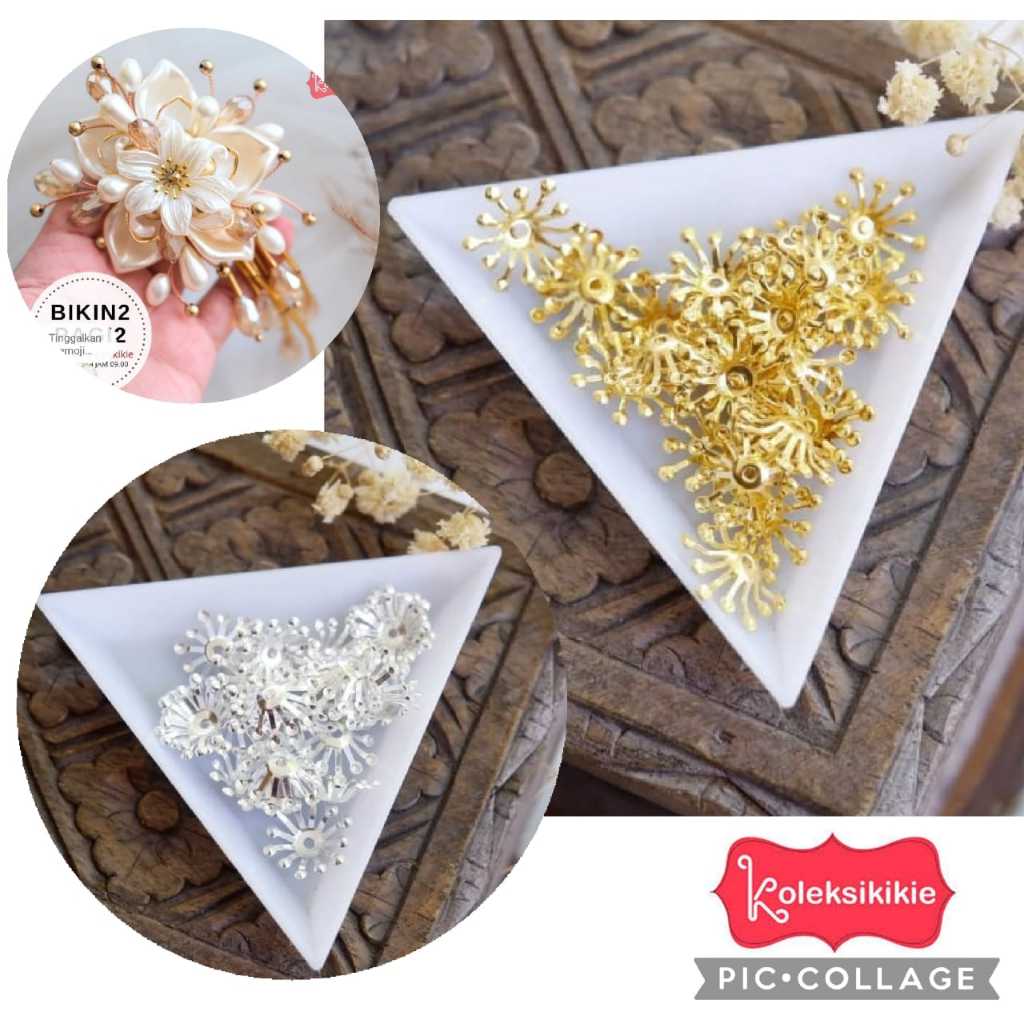 Ornamen Putik Bunga Besi Ringan