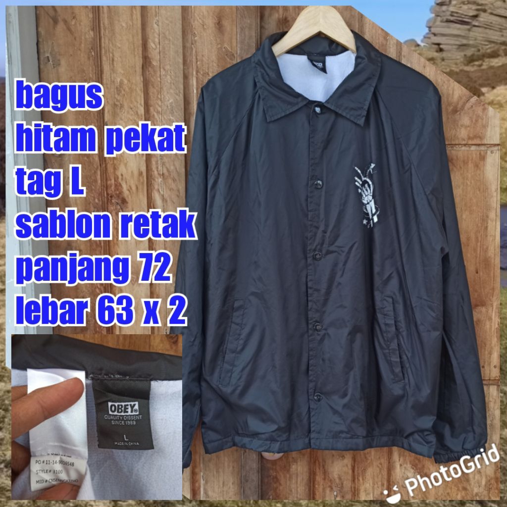 jaket windbreaker coach coat obey